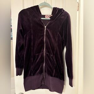 Vintage Juicy Couture Velour Plum Color Jacket w/Butterflies & Sequins Size S 💜🦋